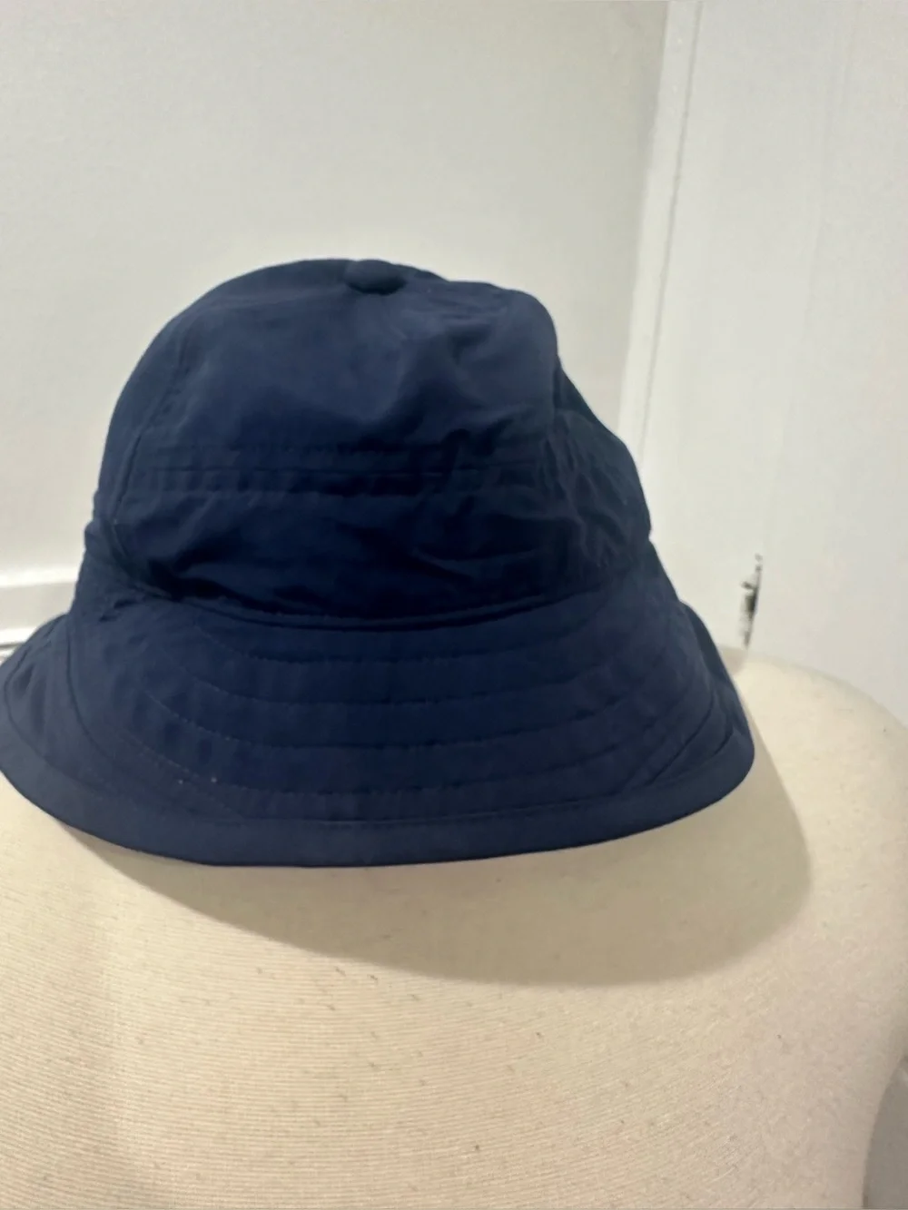 Patagonia Kids Navy Bucket Sun Hat with Chin Strap